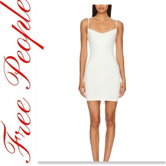 FREE PEOPLE Seamless Mini Slip/Dress in Ivory **IR** BLOW OUT TILL SOLD OUT - Picture 1 of 6
